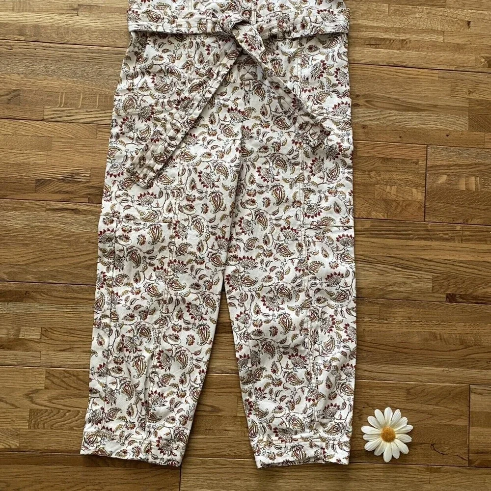 Zara Belted Floral Jumpsuit Size 8‎